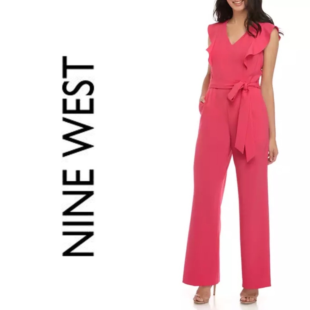 Nine West Ruffled One-Piece Pantsuit